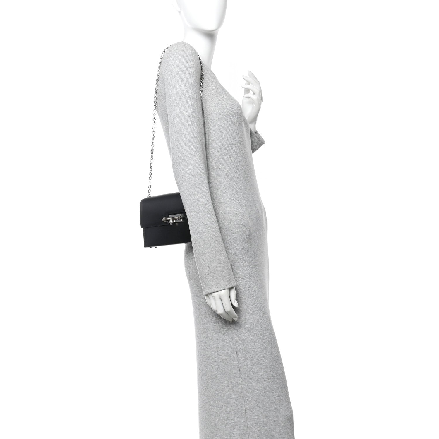 Hermes Box Mini Verrou Chaine Bag Black 2 of 12