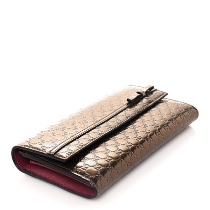 Gucci Metallic Microguccissima Mayfair Continental Wallet Bronze 4 of 12
