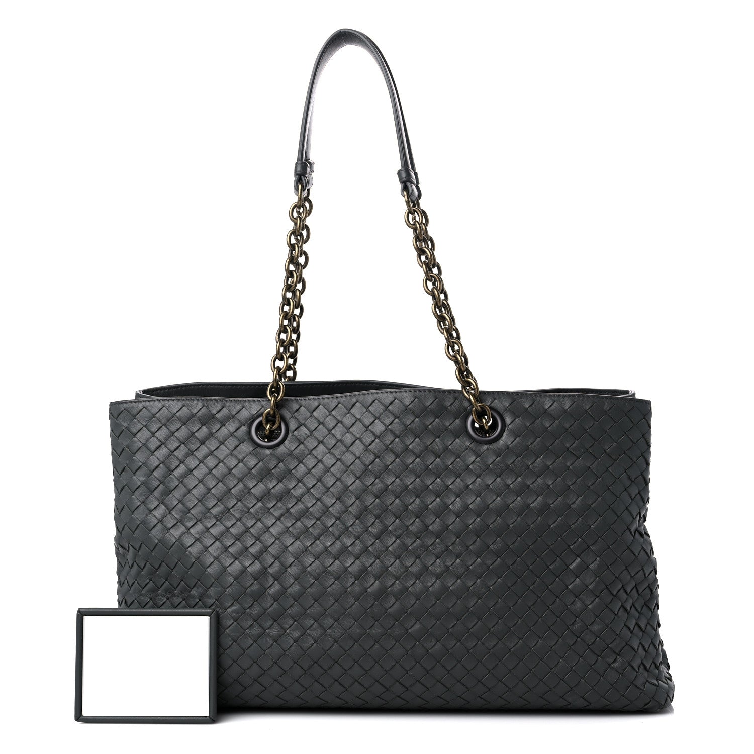 Bottega Veneta Nappa Intrecciato Large Classic Chain Strap Tote Grey 1 of 12