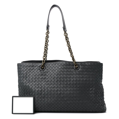 Bottega Veneta Nappa Intrecciato Large Classic Chain Strap Tote Grey 1 of 12