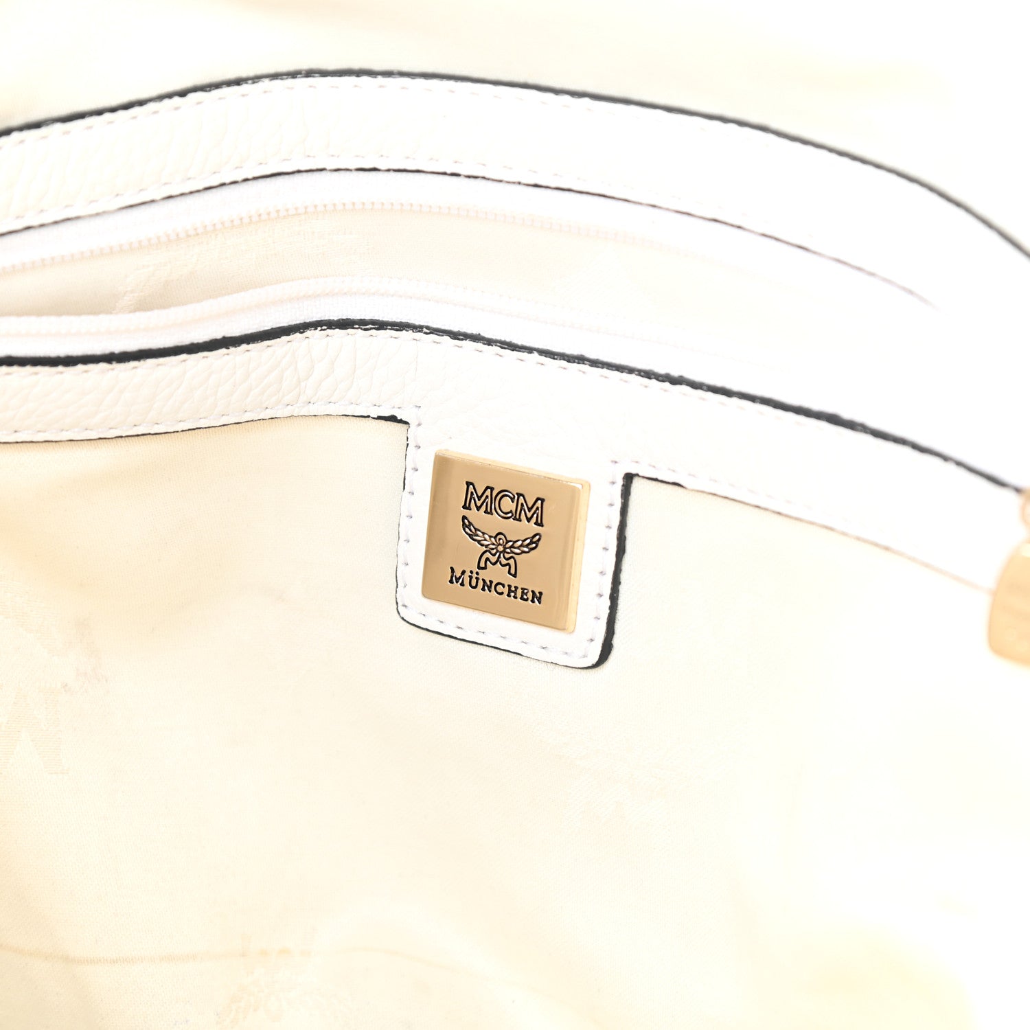 MCM Visetos Drawstring Bag White 6 of 10