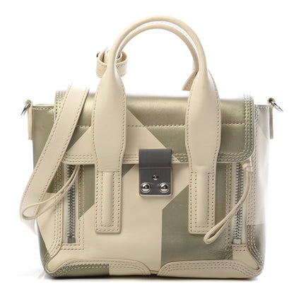 3.1 Phillip Lim 3.1 Calfskin Mini Pashli Trapeze Satchel Powder Champagne 1 of 10