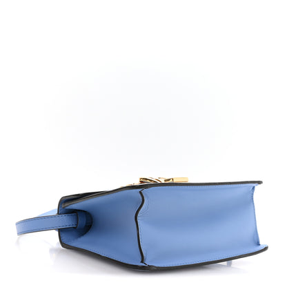 Gucci Vitello Fontanella Web Mini Sylvie Top Handle Bag Clear Sky Blue 4 of 10