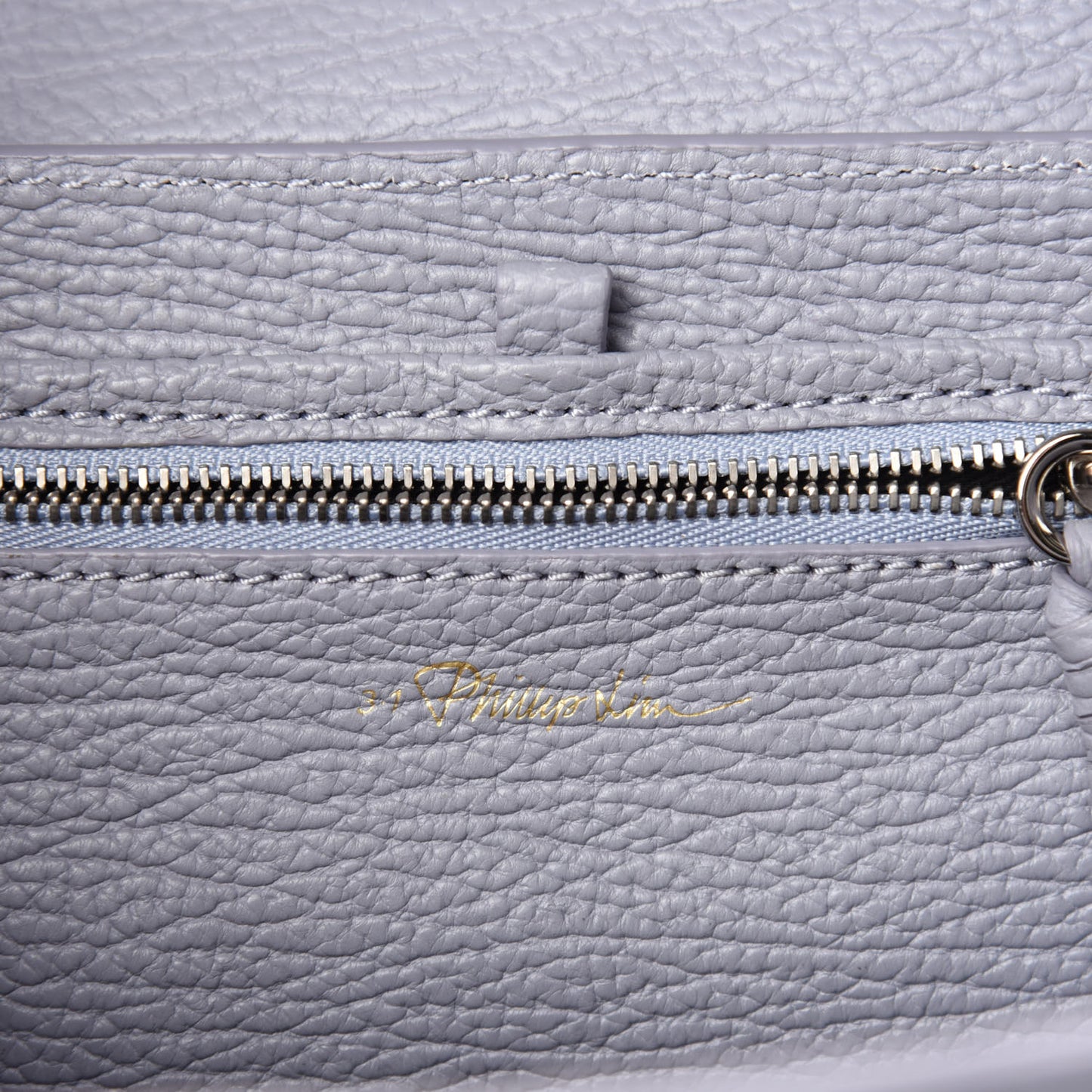 Textured Calfskin Mini Pashli Satchel Light Blue