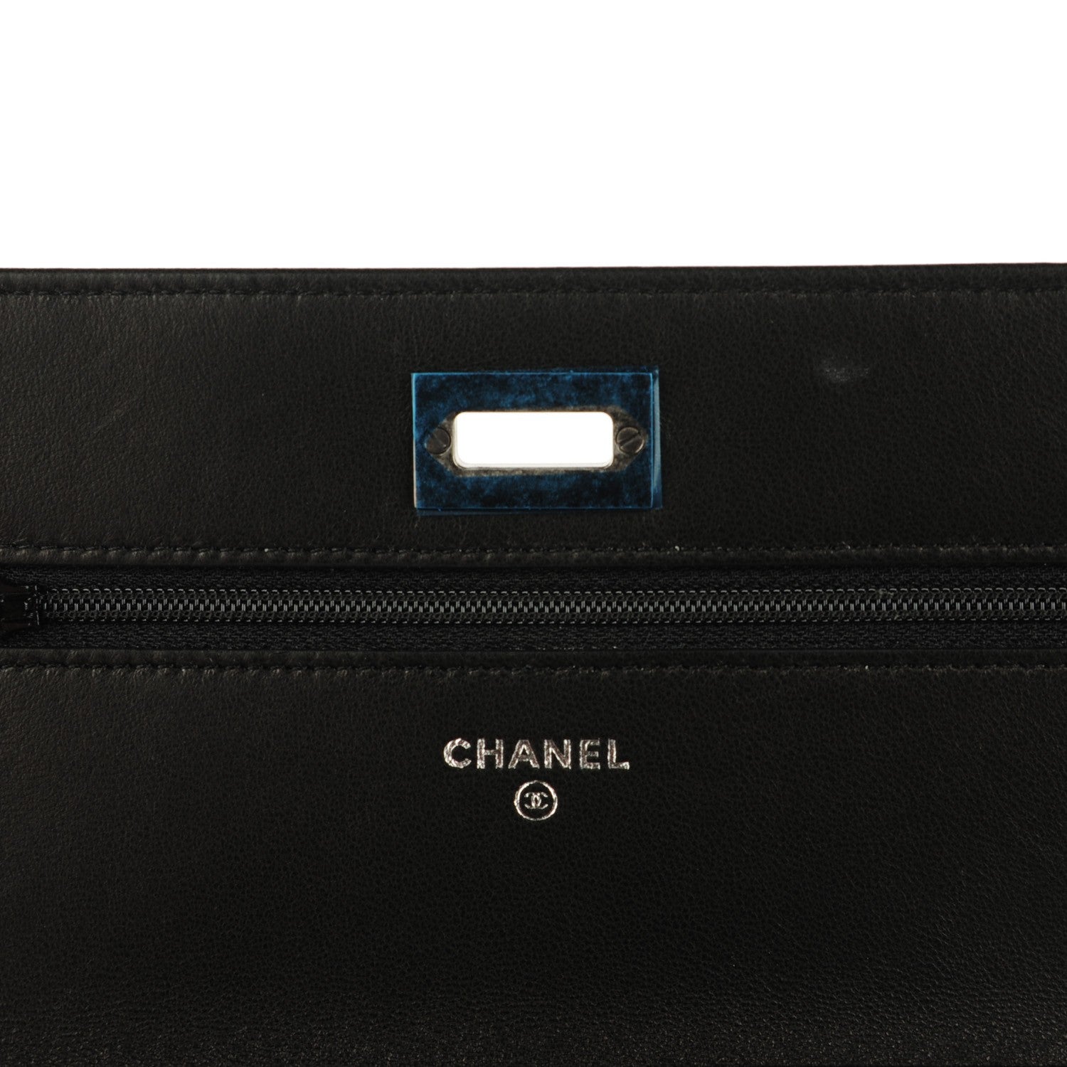 Chanel Aged Calfskin Reissue Wallet On Chain WOC Black 5 of 8
