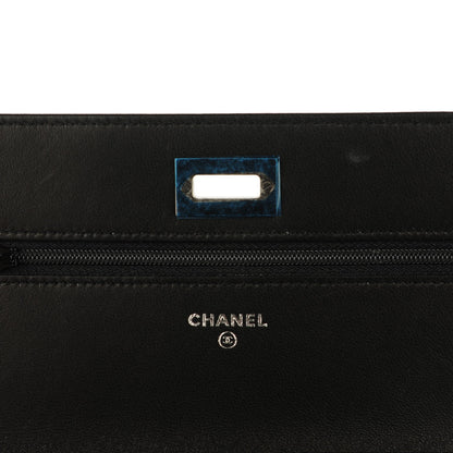 Chanel Aged Calfskin Reissue Wallet On Chain WOC Black 5 of 8