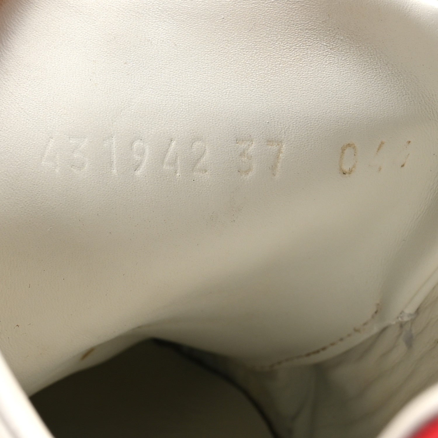 Gucci Calfskin Ayers Bee Embroidered Womens Ace Sneakers 37 White Green 8 of 9
