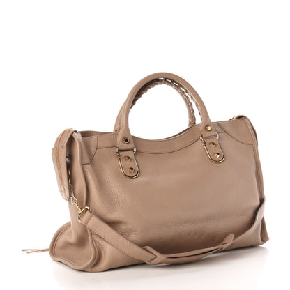 Balenciaga Chevre Gold Metallic Edge Hardware City Rose Des Sables 5 of 13