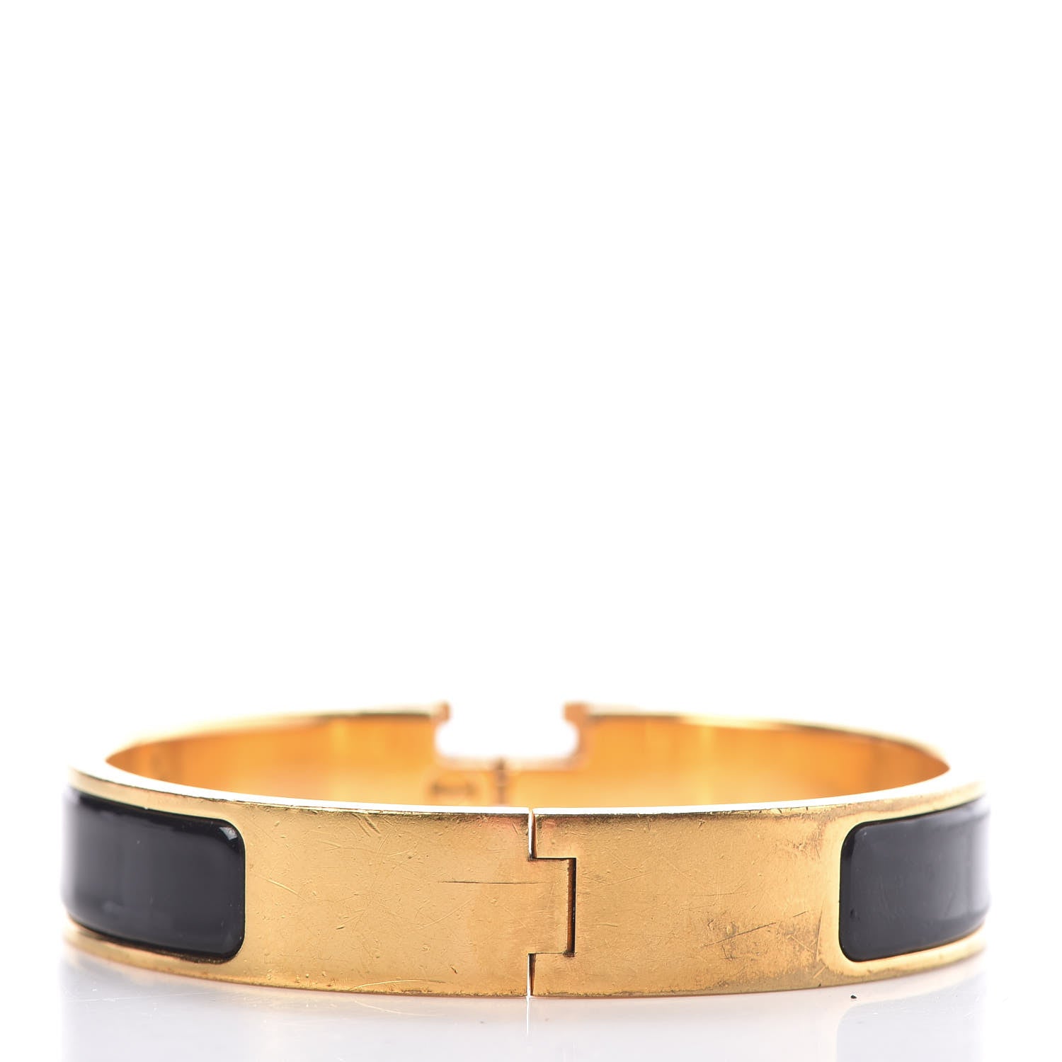 Hermes Enamel Narrow Clic Clac H Bracelet GM Black 3 of 4