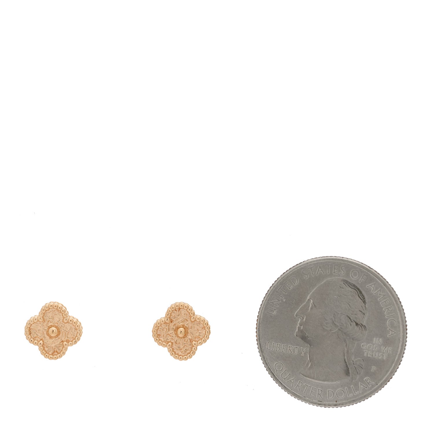 Van Cleef & Arpels 18K Rose Gold Sweet Alhambra Earrings 4 of 10