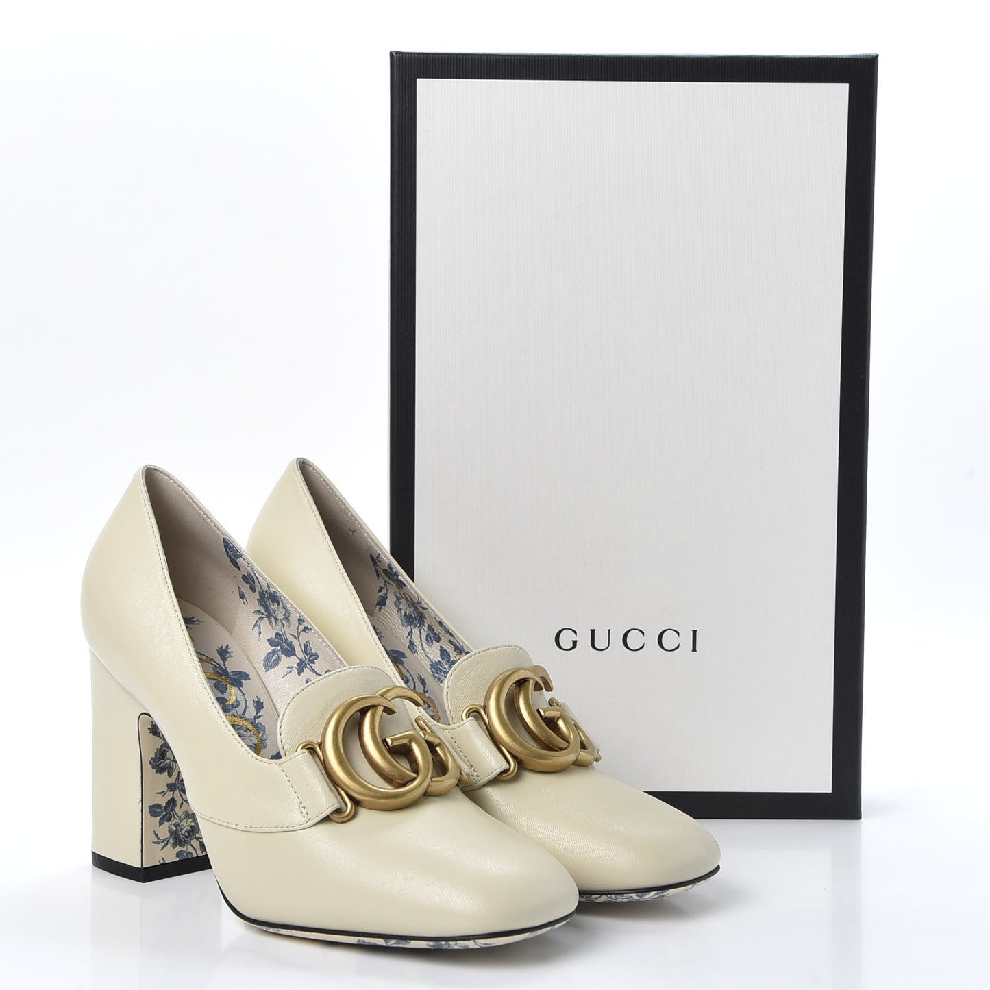 Malaga Kid GG Victoire 95mm Loafer Pumps 37 Vintage White
