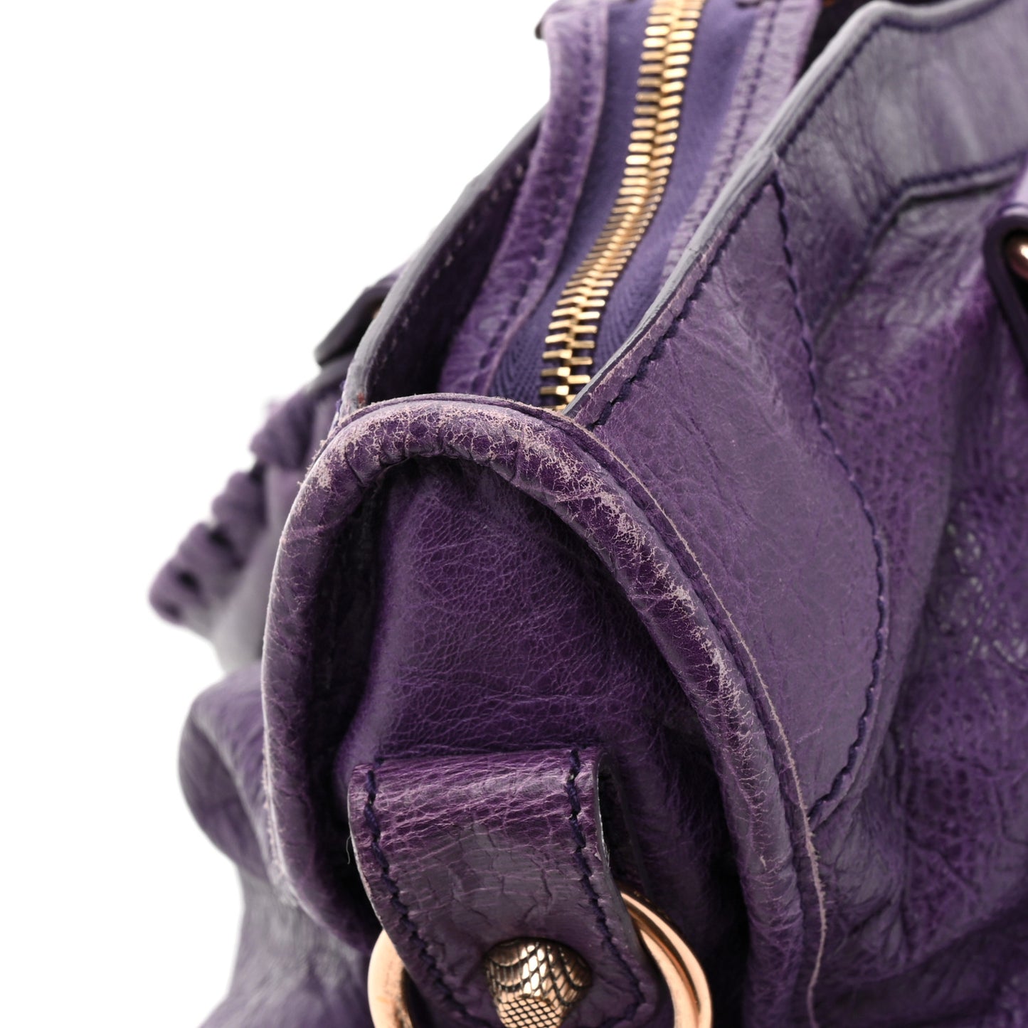 Agneau Giant 12 Rose Gold Hardware City Dark Violet