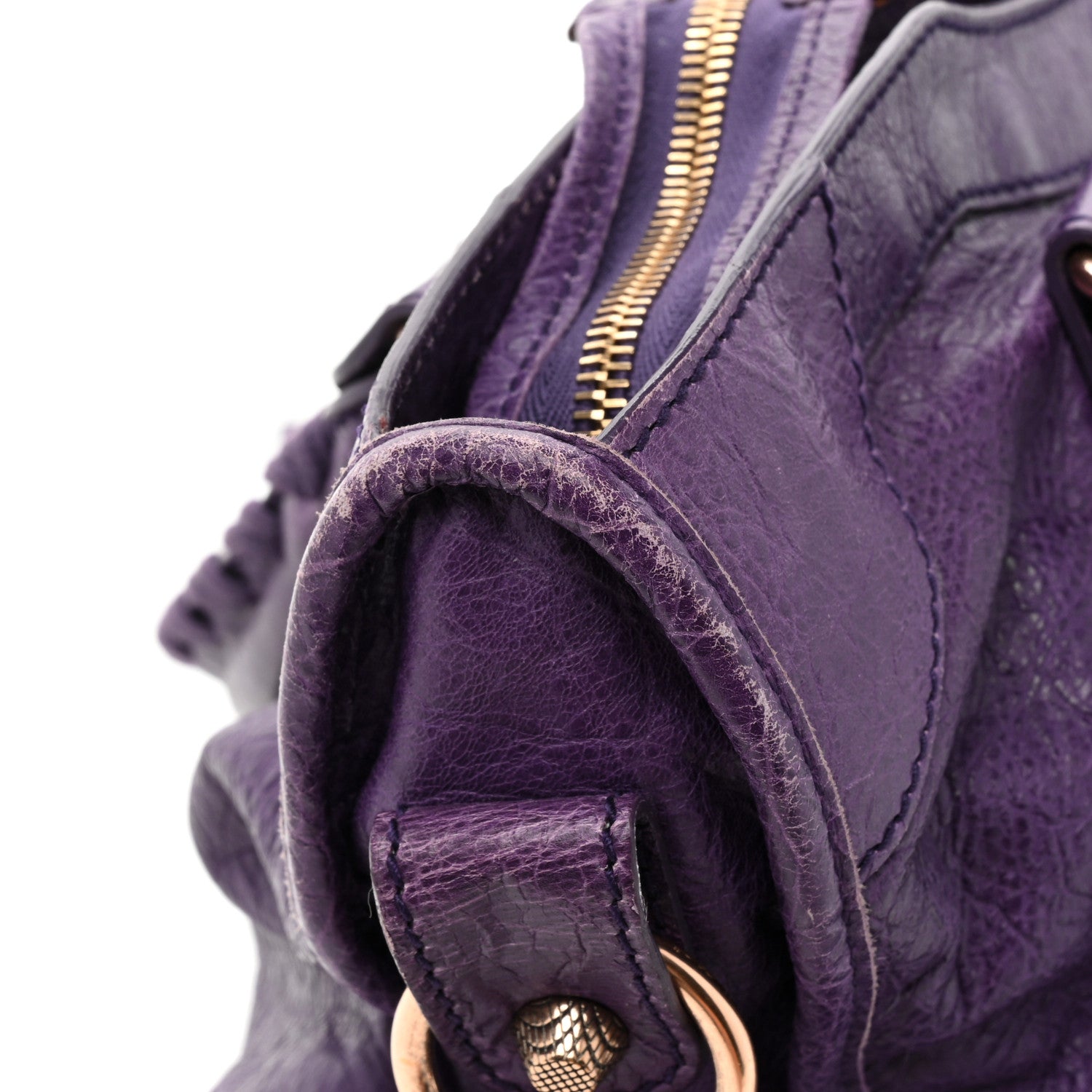 Balenciaga Agneau Giant 12 Rose Gold Hardware City Dark Violet 17 of 17