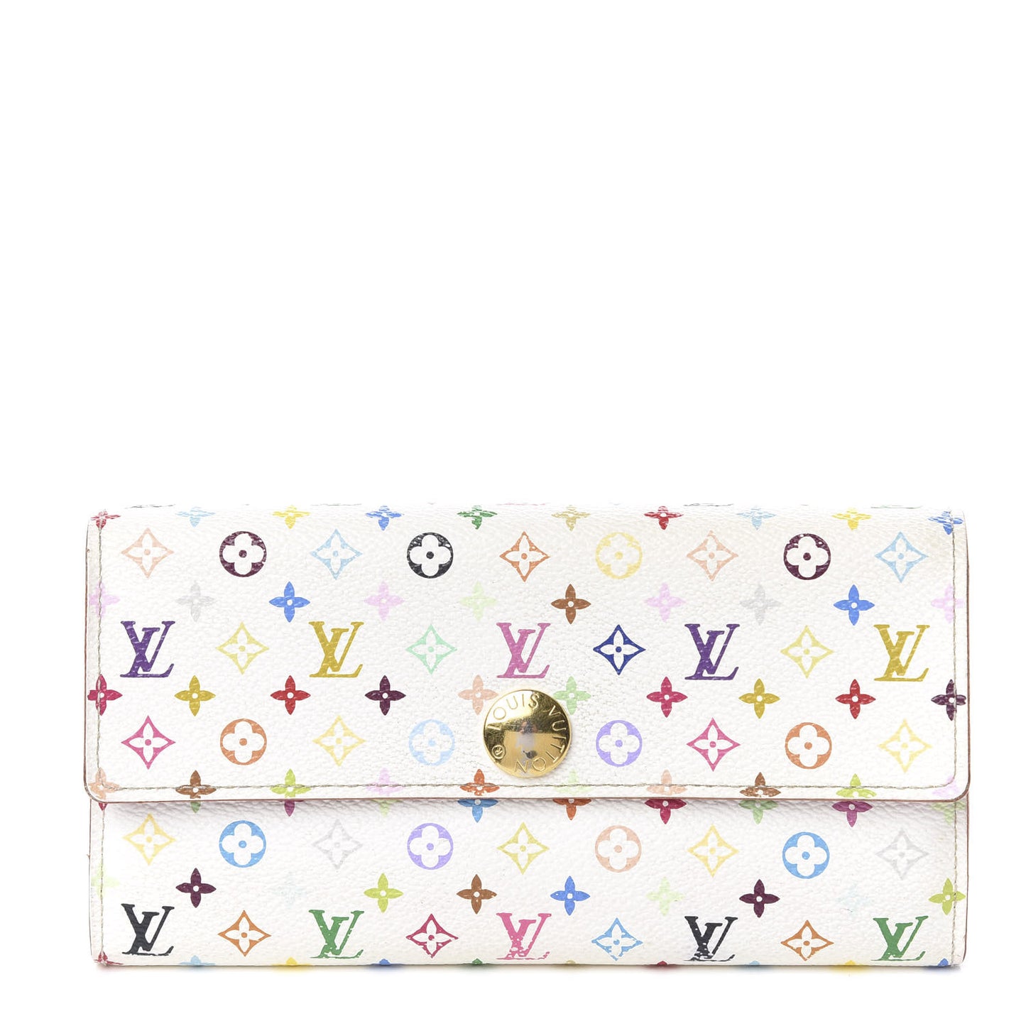 Monogram Multicolor Sarah Wallet White Litchi