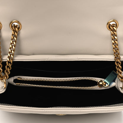Saint Laurent Calfskin Y Quilted Monogram Small Loulou Chain Satchel Ivory 4 of 10