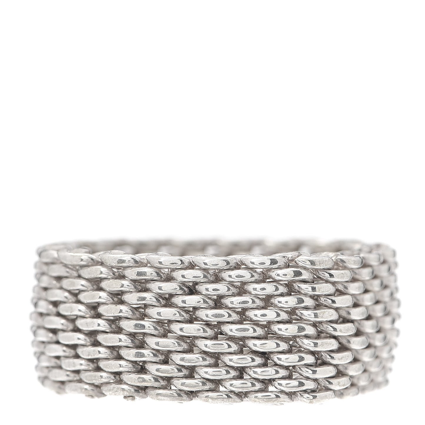 Sterling Silver Mesh Somerset Ring 50 5.5