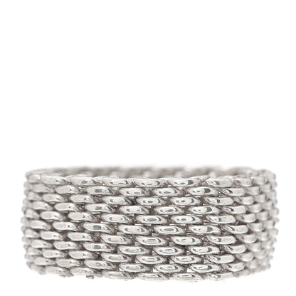 Tiffany Sterling Silver Mesh Somerset Ring 50 5.5 3 of 4
