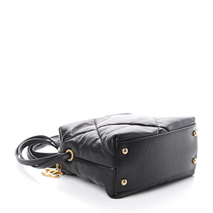 Chanel Lambskin Quilted Small Bowling Bag Black 3 of 9