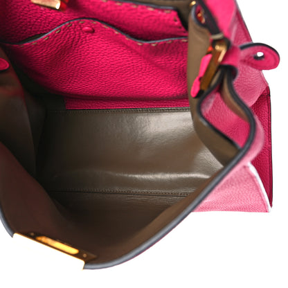 Fendi Cuoio Romano Selleria Medium Peekaboo X-Lite Fuxia 5 of 8