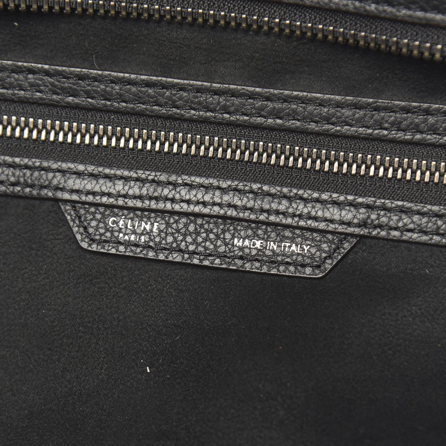 Drummed Calfskin Micro Luggage Black