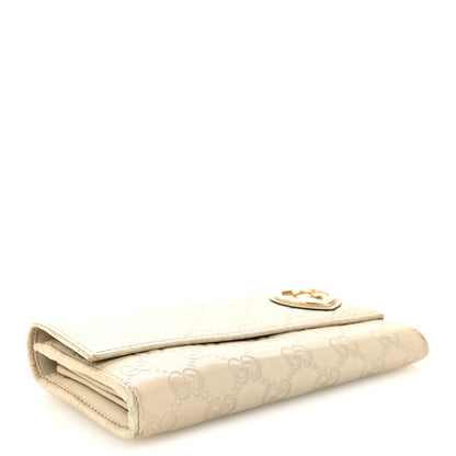 Gucci Shangai Calfskin Lovely Heart Continental Wallet Off White 4 of 10