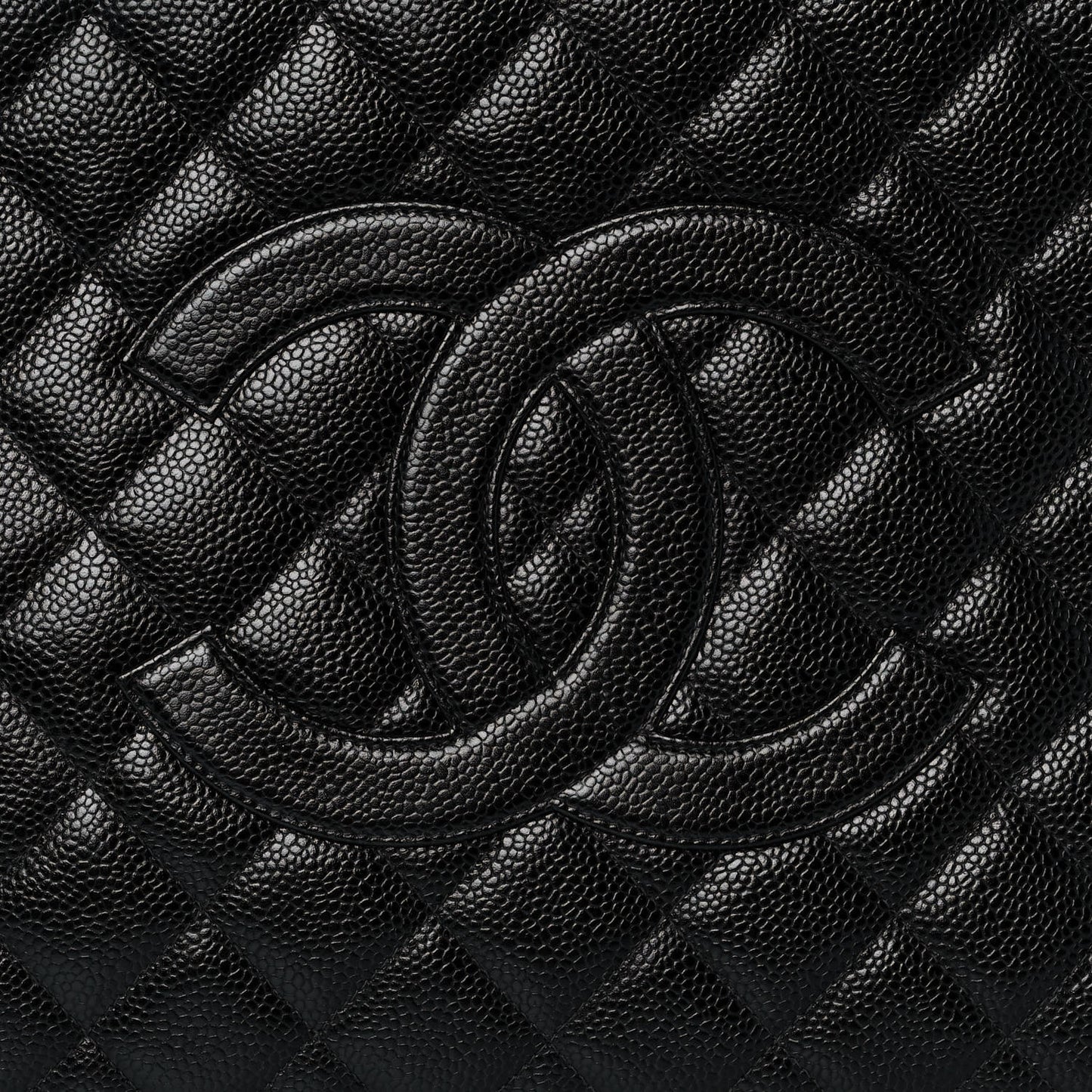 Caviar Quilted Grand Shopping Tote GST Black