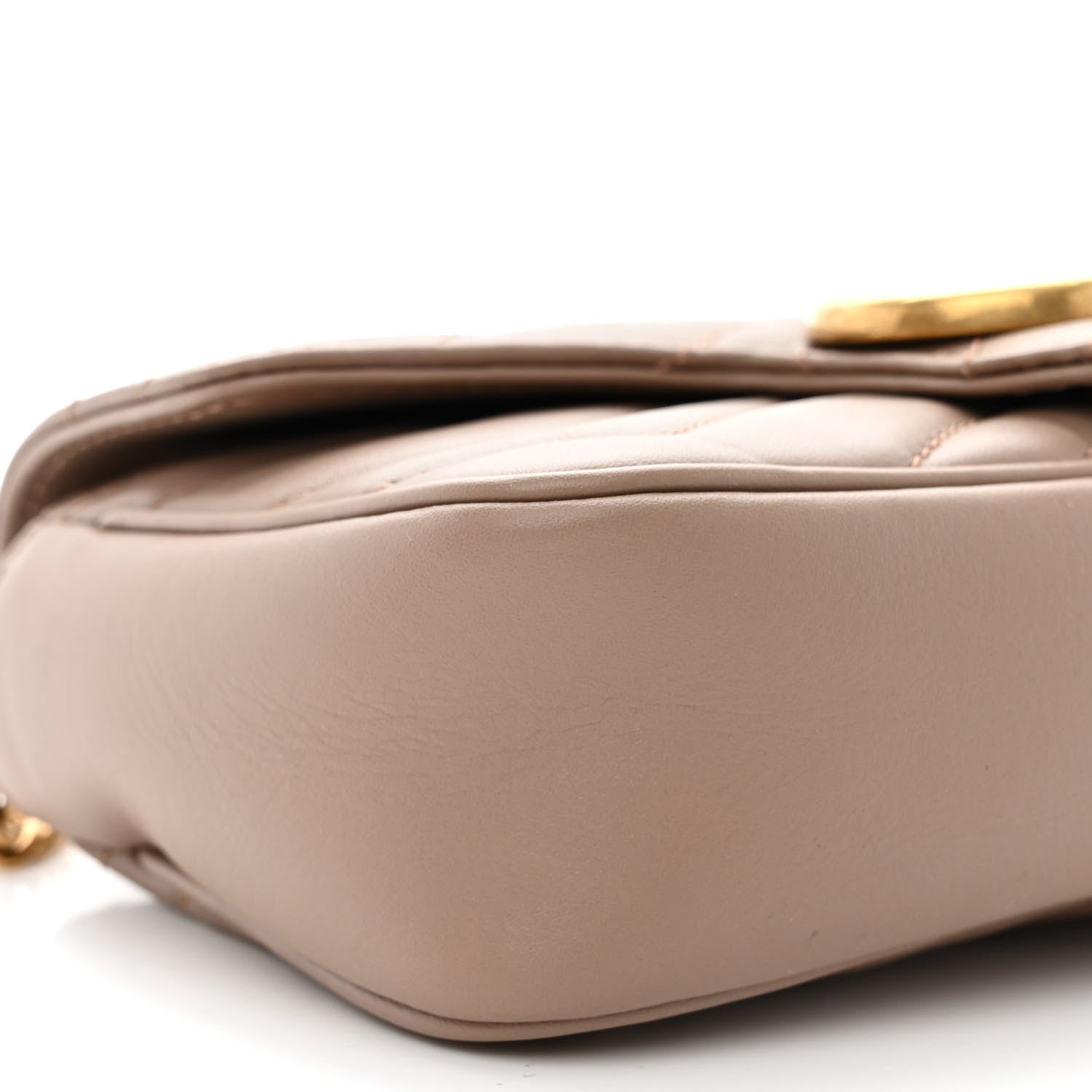 Gucci Calfskin Matelasse Super Mini GG Marmont Shoulder Bag Porcelain Rose 9 of 10