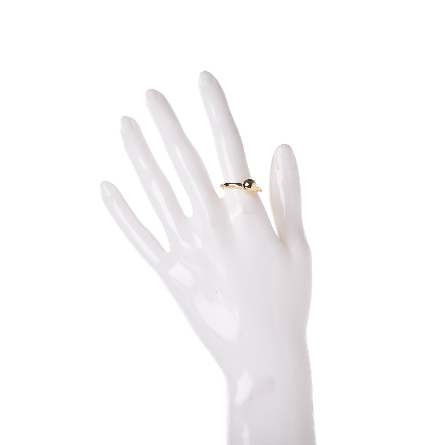 Tiffany 18K Yellow Gold 8mm HardWear Ball Ring 57 8 2 of 5