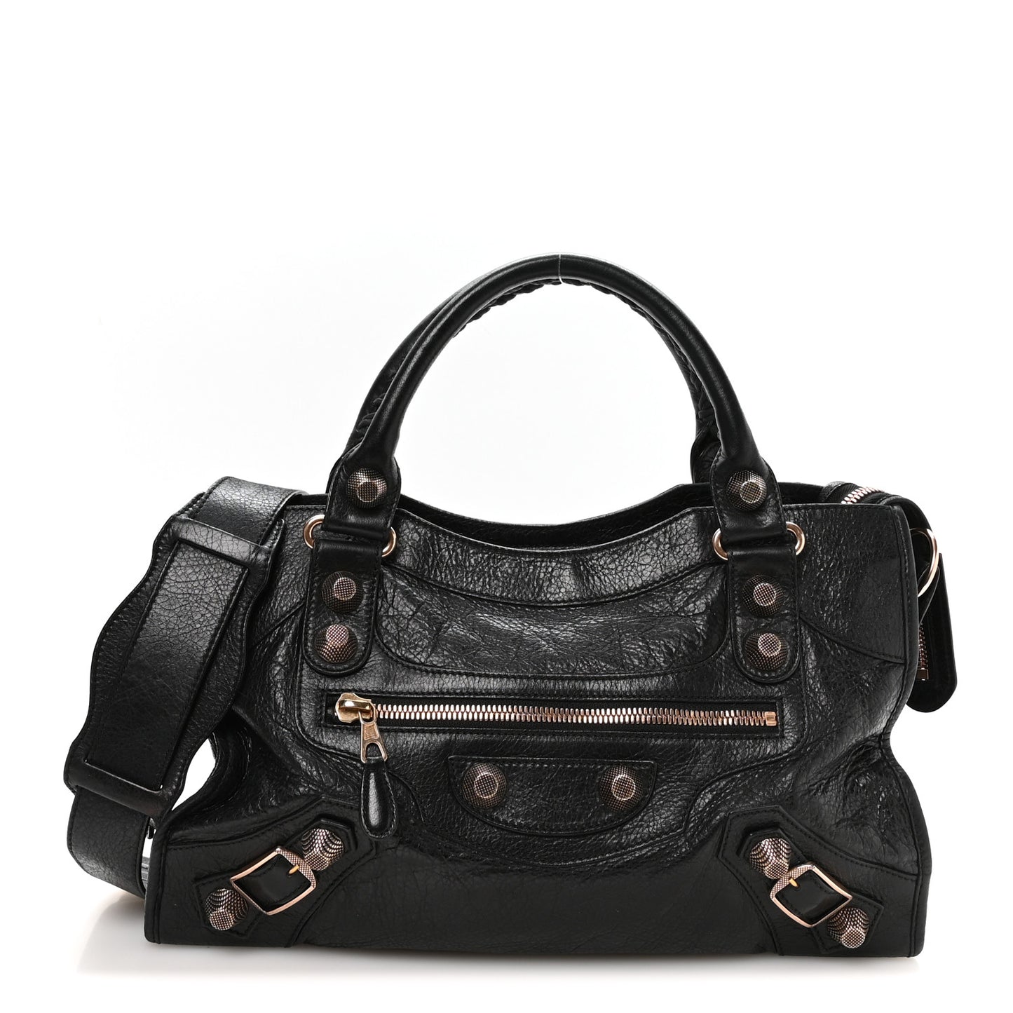 Agneau Giant 21 Rose Gold Hardware City Black