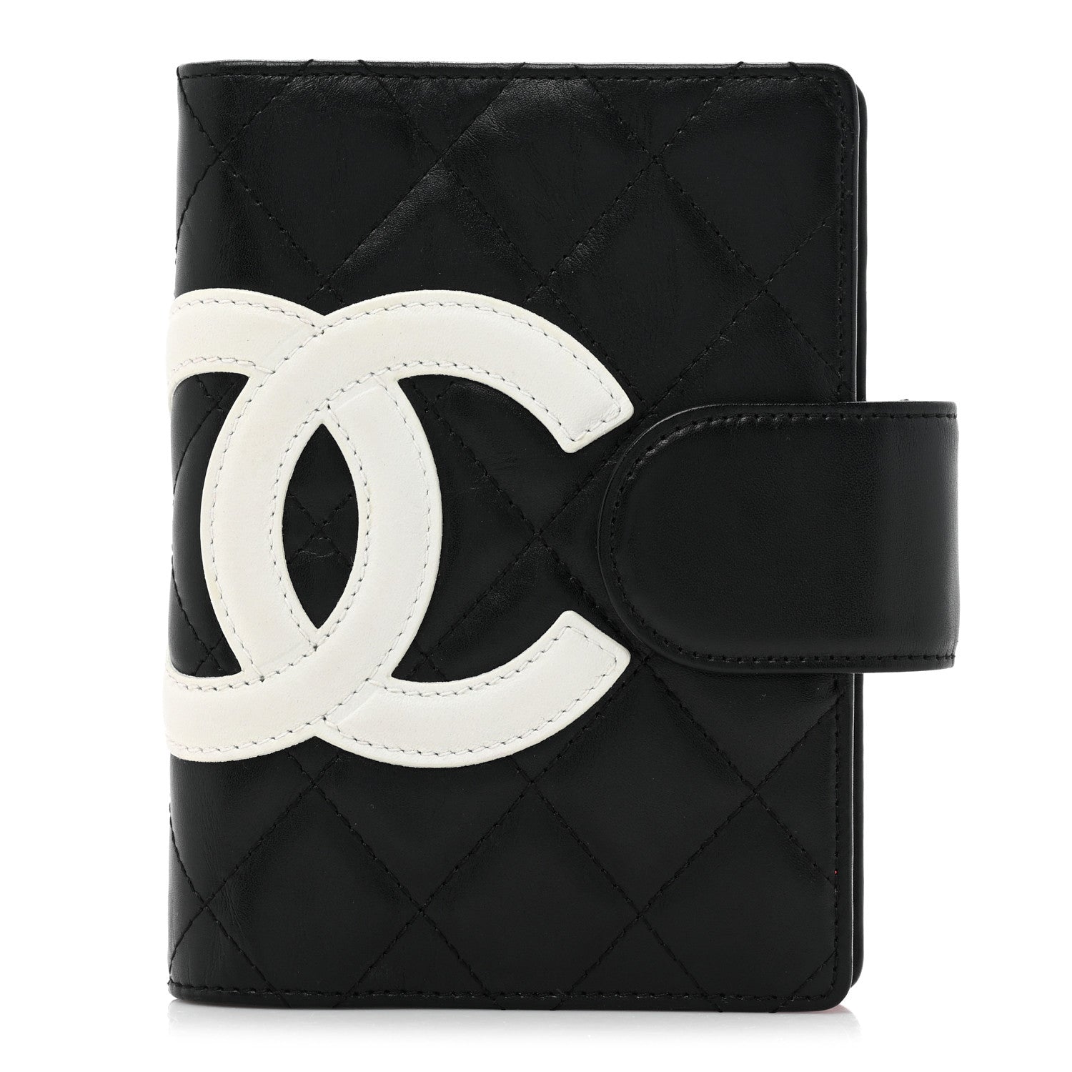 Chanel Calfskin Quilted Small Cambon Agenda Planner Black White 1 of 13
