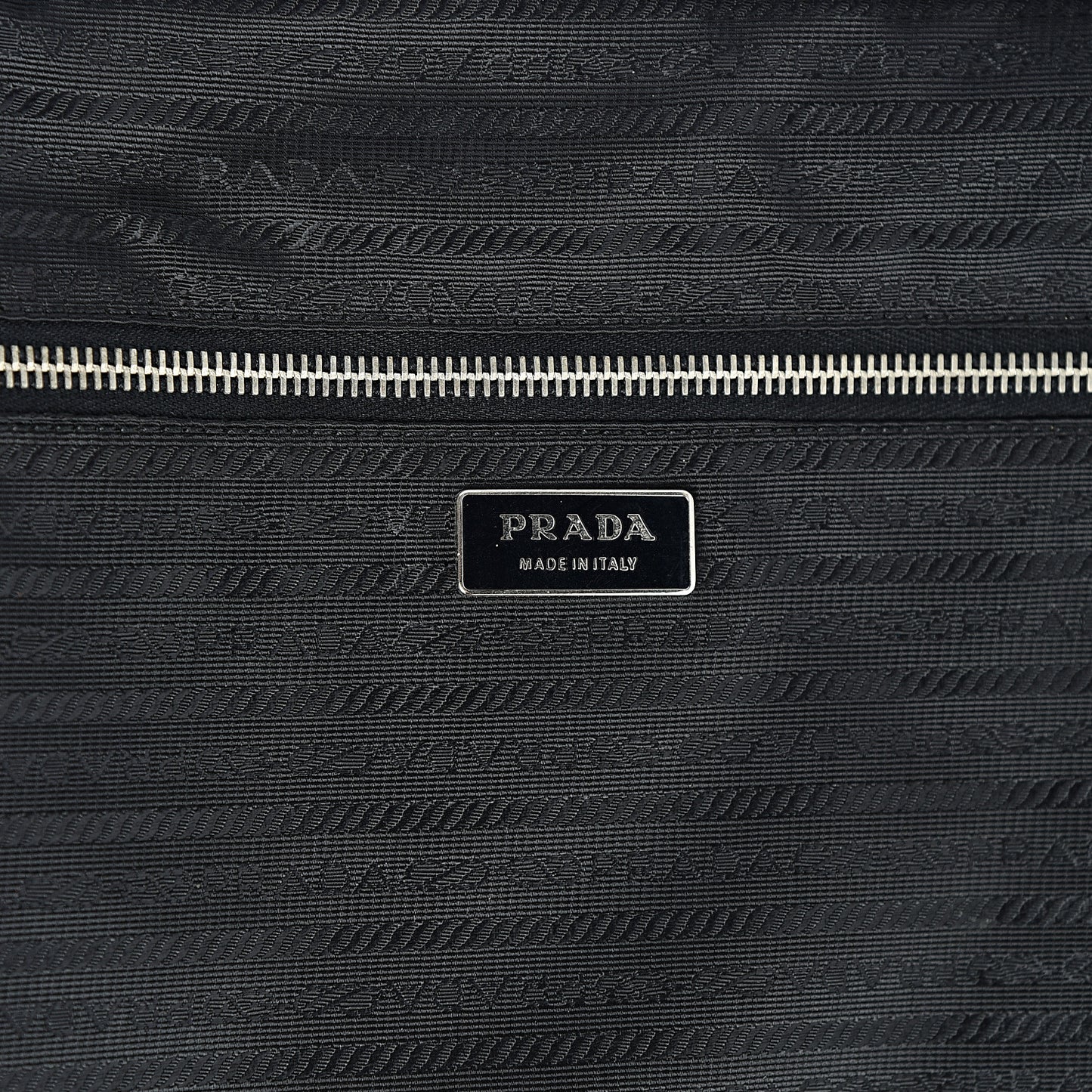 Tessuto Nylon Saffiano Trolley Luggage Black