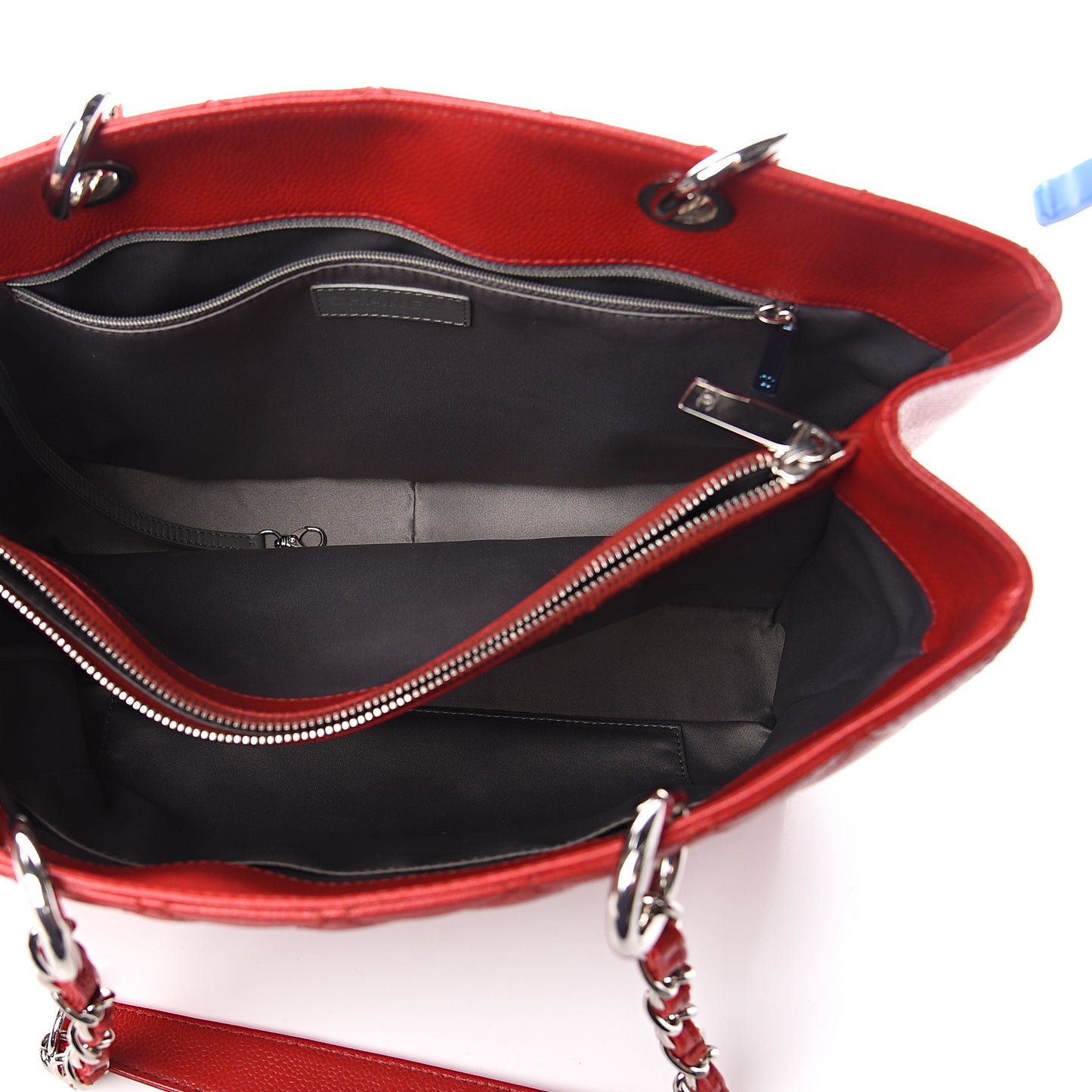 Caviar Quilted Grand Shopping Tote GST Red