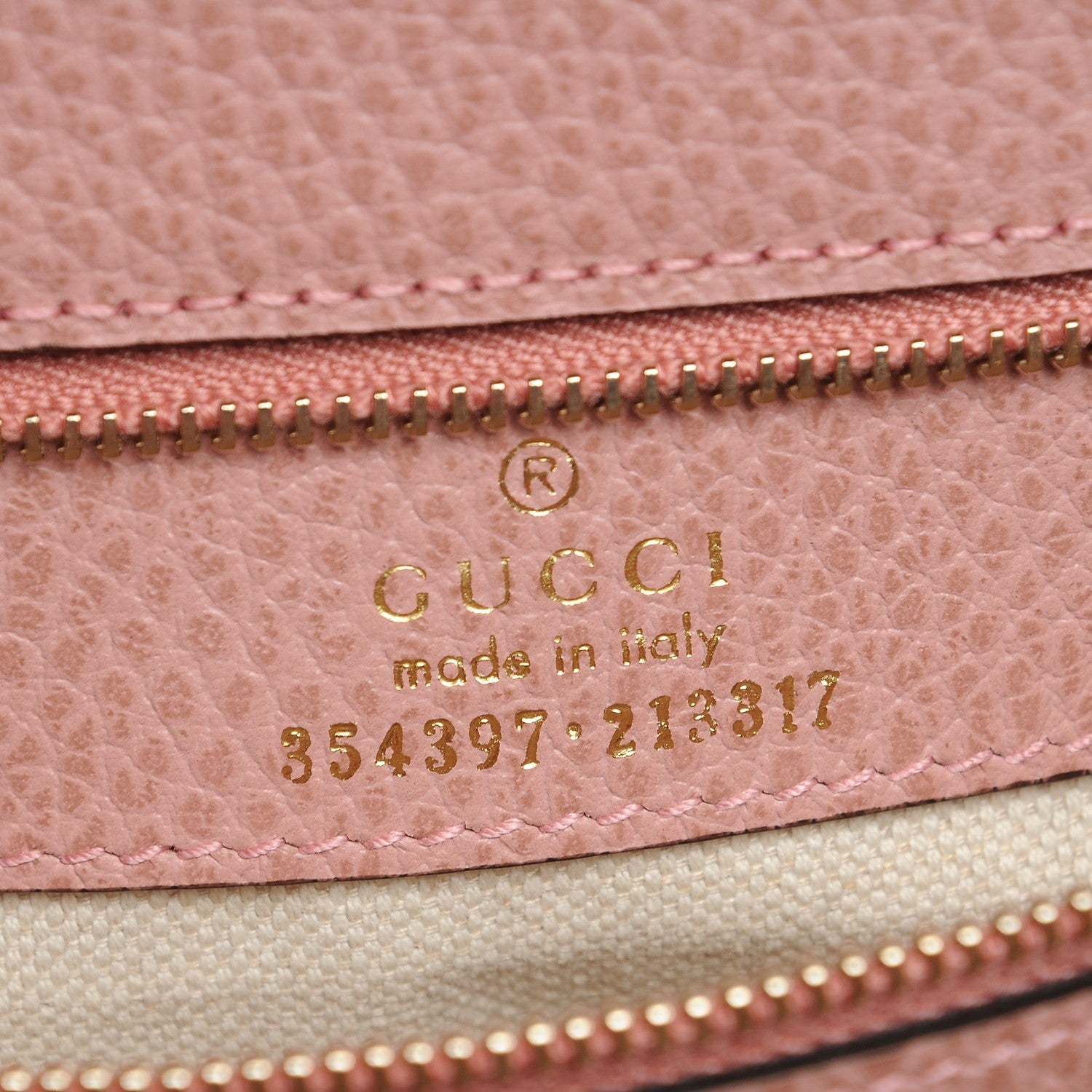 Gucci Dollar Calfskin Medium Swing Tote Grey Field Soft Pink 6 of 6