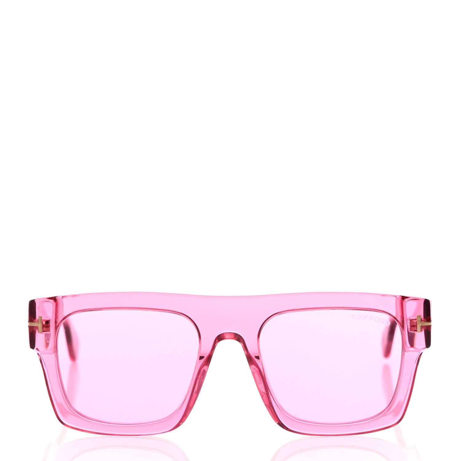 Tom Ford Acetate Fausto Sunglasses TF711 Transparent Pink 2 of 8
