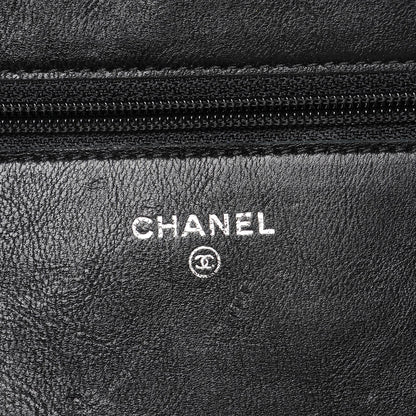 Chanel Calfskin Quilted Chain Around Boy Wallet On Chain WOC Black 6 of 10