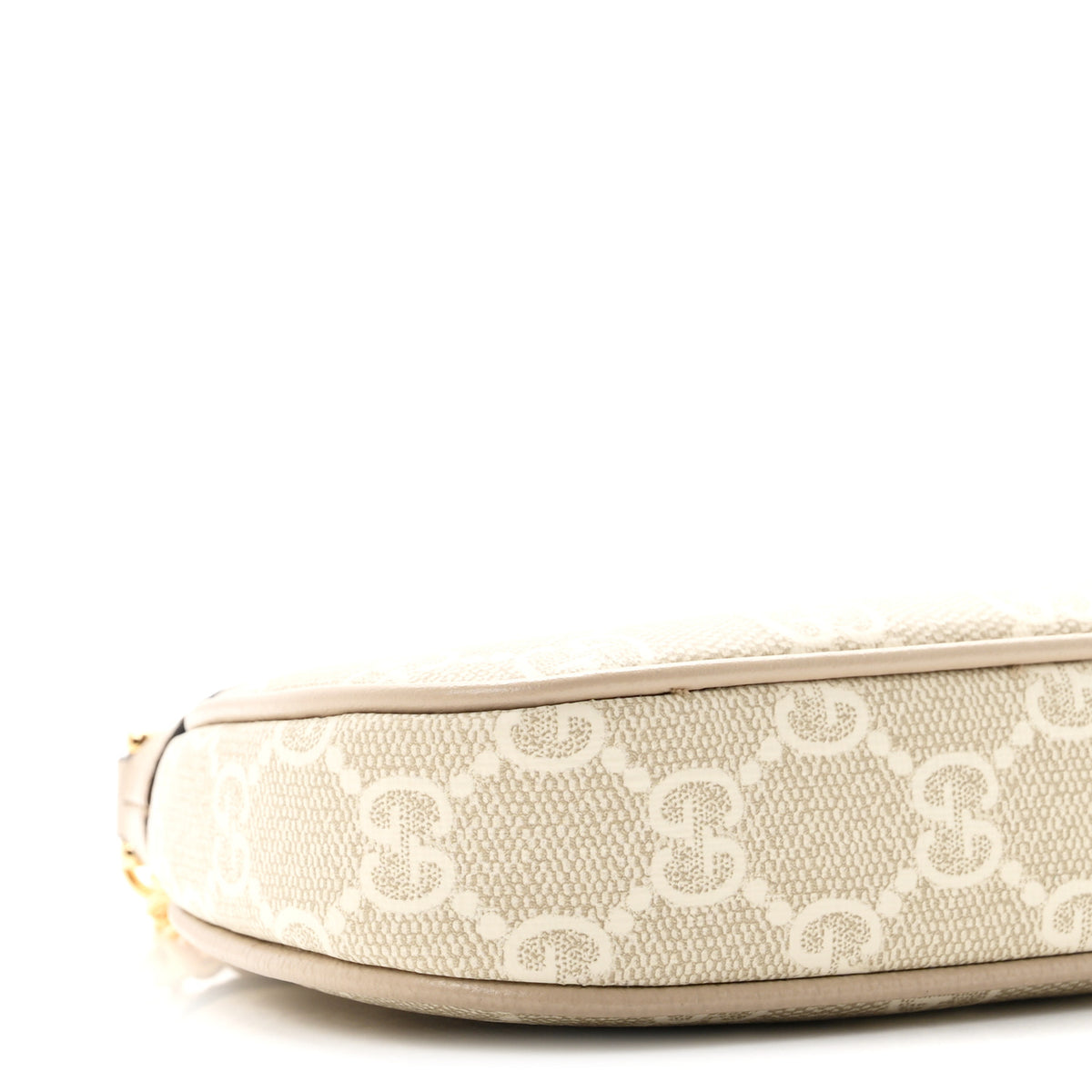 Gucci GG Supreme Monogram Textured Dollar Calfskin Web Mini Ophidia GG Handbag Beige Mystic White Oatmeal 9 of 11