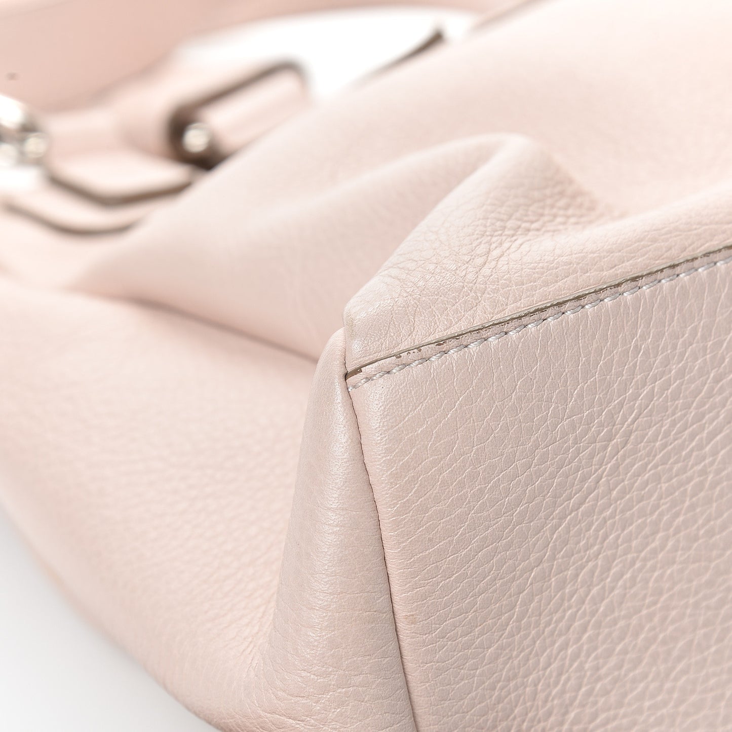 Waxy Grained Calfskin Mini Pandora Pure Flap Bag Nude Pink
