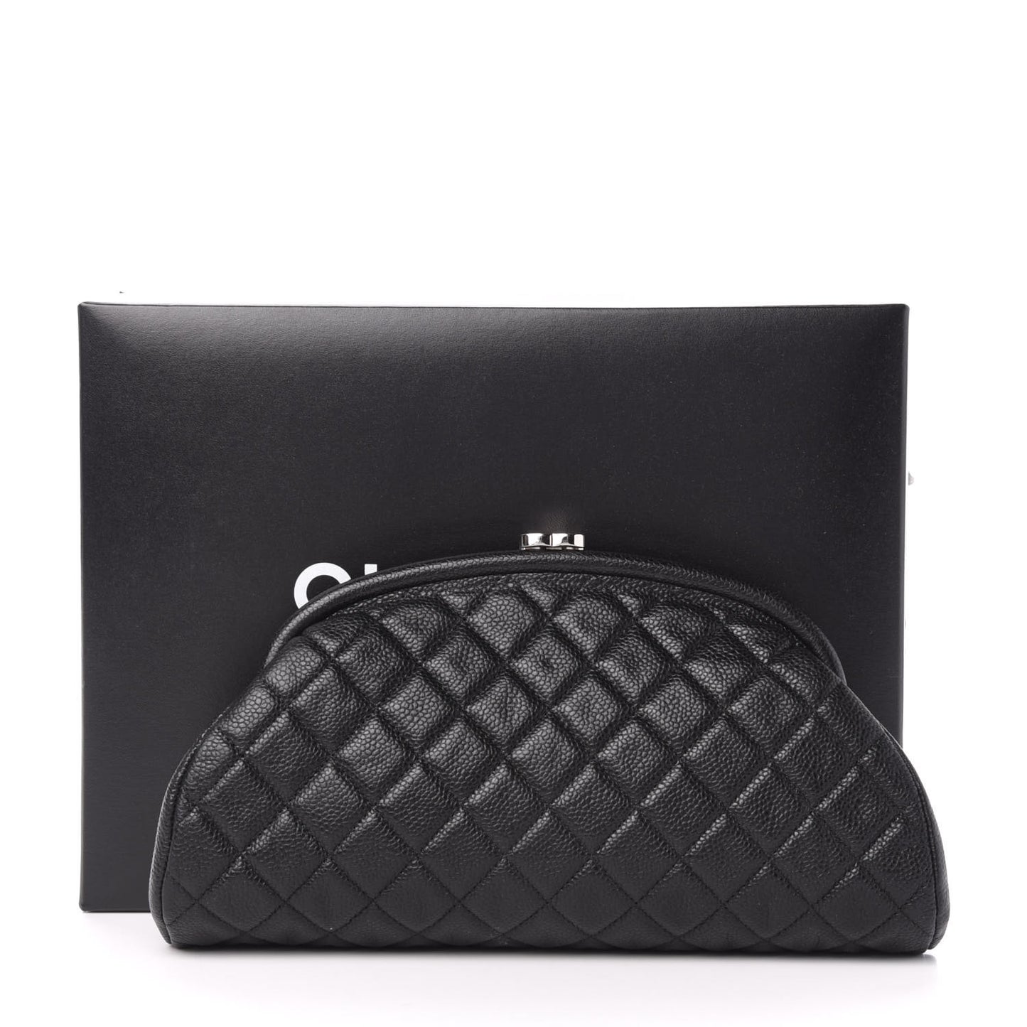 Caviar Quilted Timeless Clutch Black