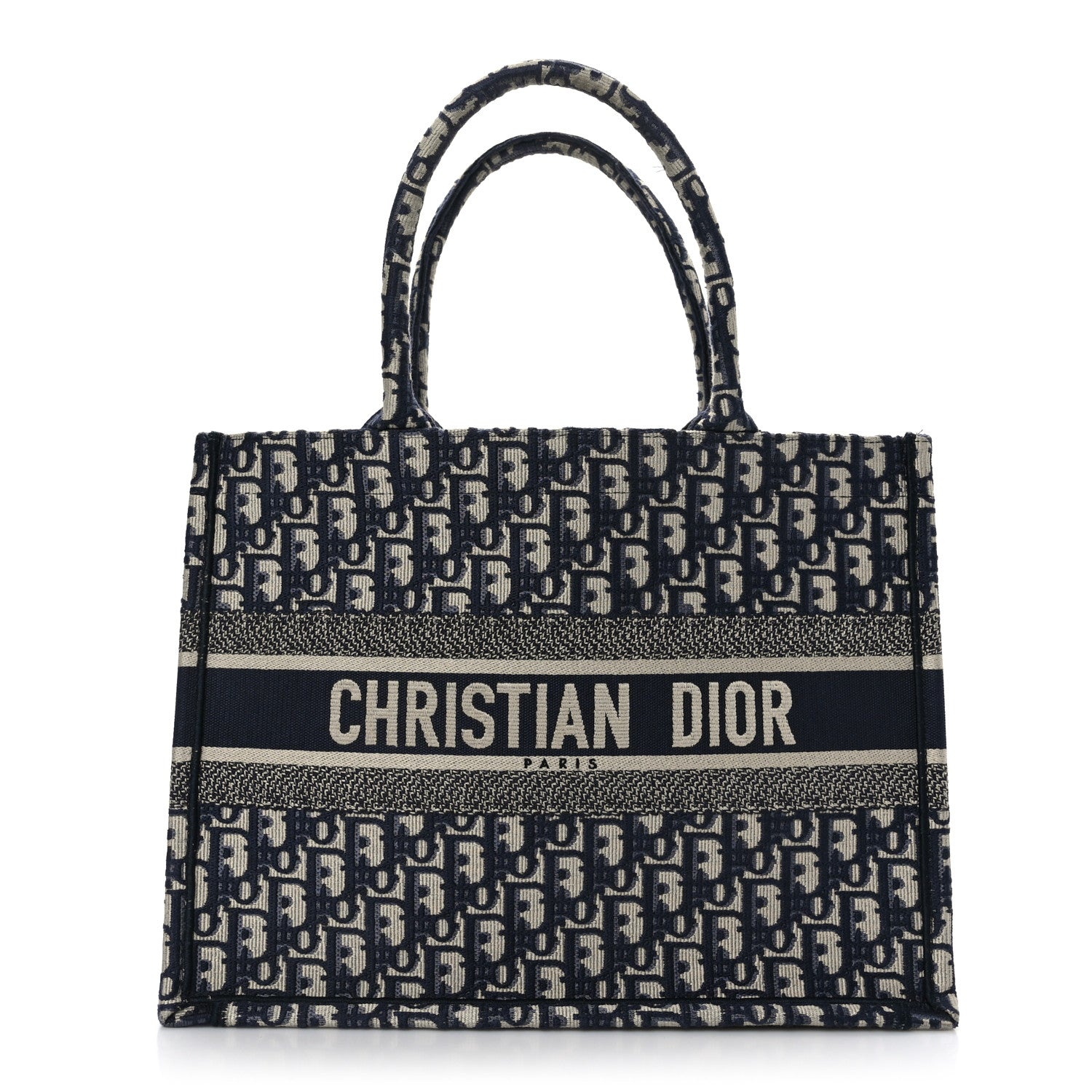 Christian Dior Oblique Medium Book Tote Blue Multicolor 1 of 8