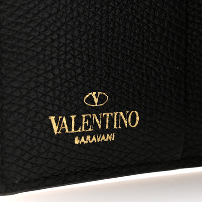 Valentino Garavani Grainy Calfskin VSling Compact Wallet Black 6 of 6