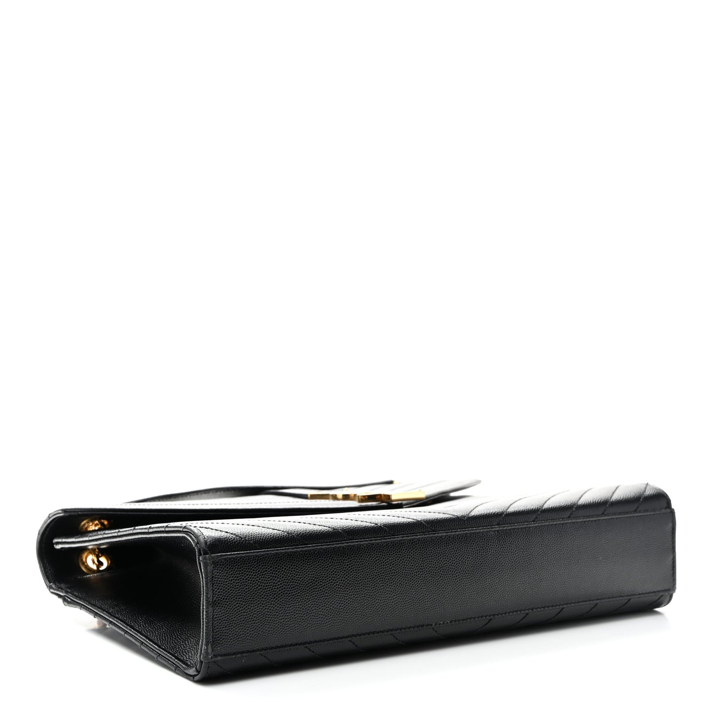 Grain De Poudre Matelasse Chevron Large Monogram Satchel Black