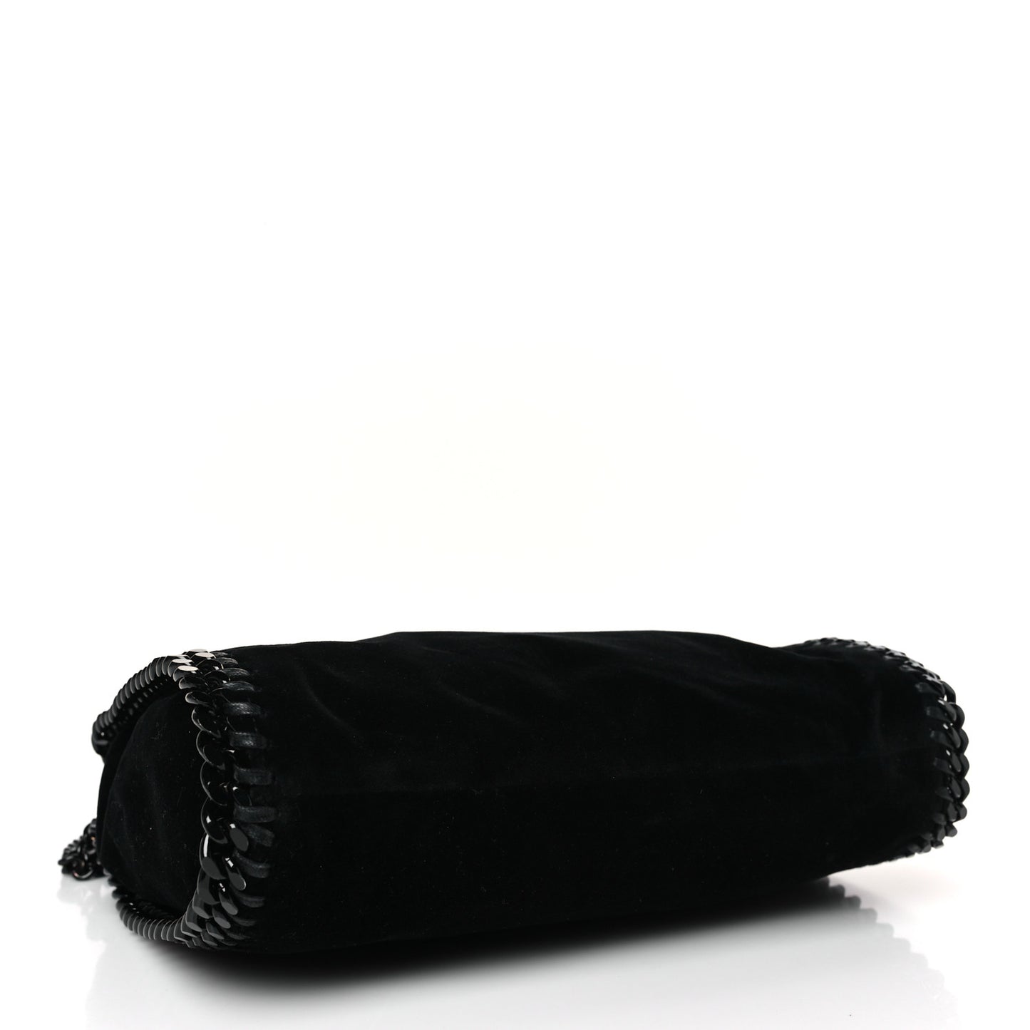 Velvet Mini Falabella Fold Over Tote Black