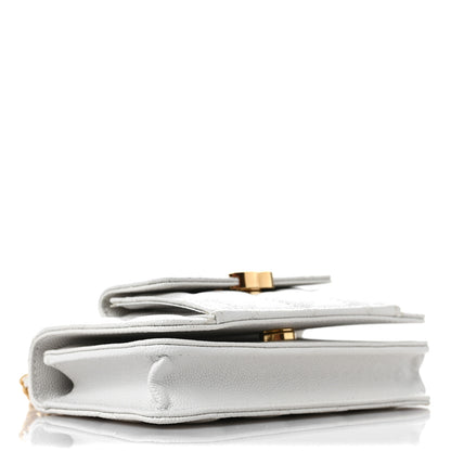 Chanel Caviar Quilted Pocket Twins Clutch With Chain White 4 of 11