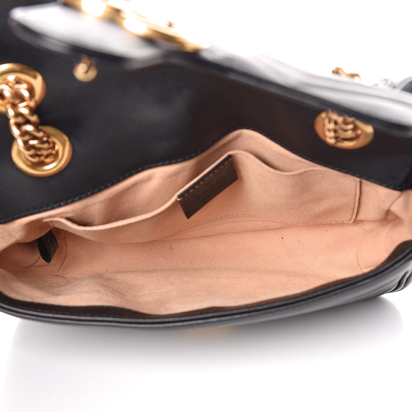 Calfskin Matelasse Mini GG Marmont Shoulder Bag Black