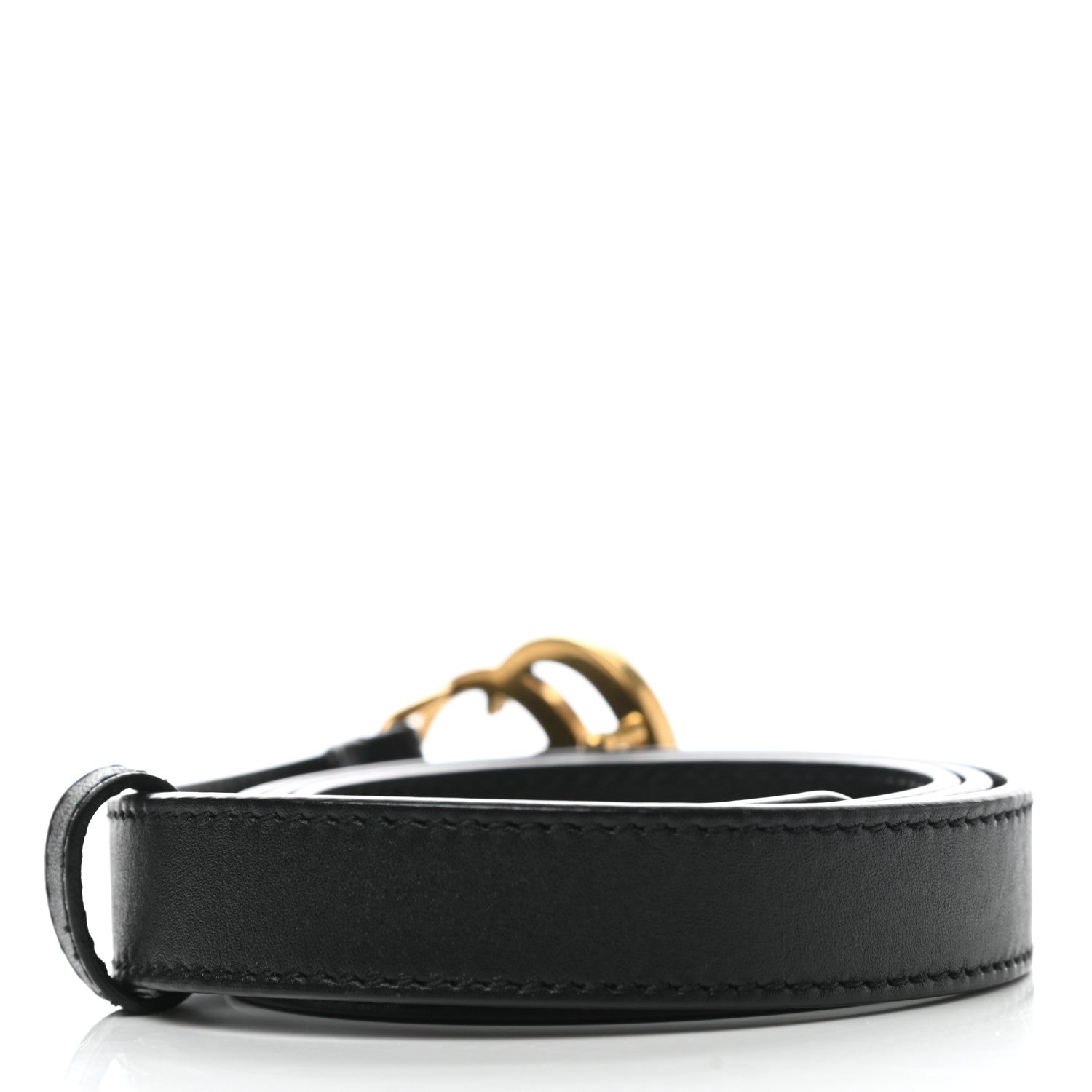 Gucci Calfskin Double G 20mm Belt 80 32 Black 2 of 5