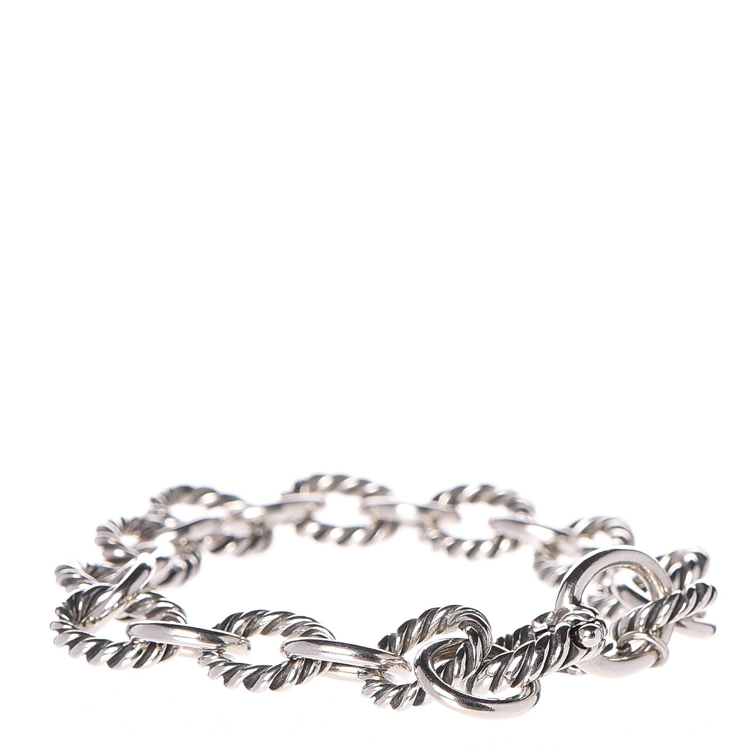 David Yurman Sterling Silver 10mm Medium Oval Link Bracelet 3 of 5