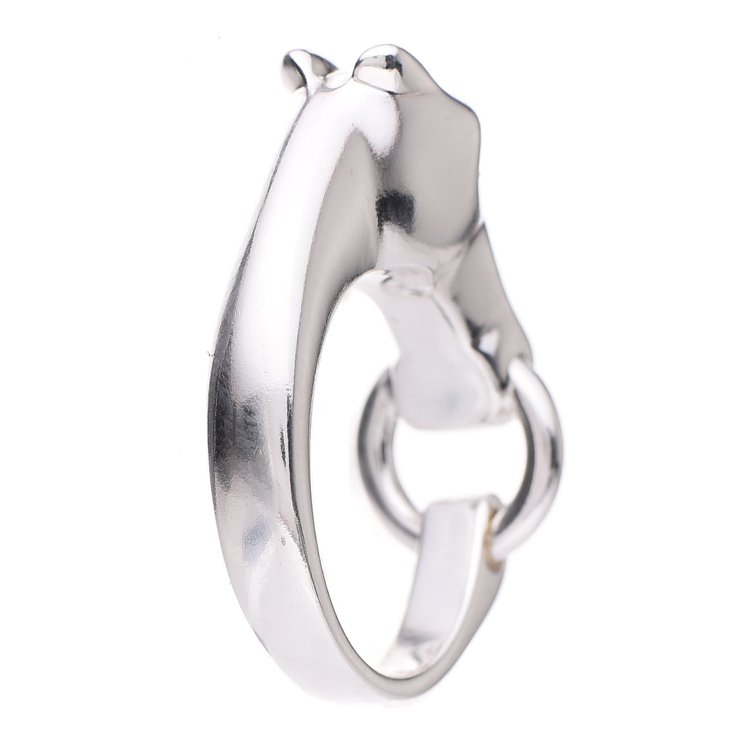 Hermes Sterling Silver Small Galop Ring 57 8 3 of 6
