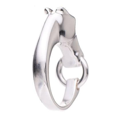Hermes Sterling Silver Small Galop Ring 57 8 3 of 6