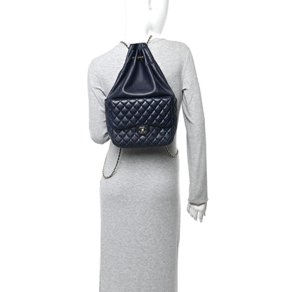 Chanel Lambskin Quilted Large In Seoul Backpack Navy 3 of 19