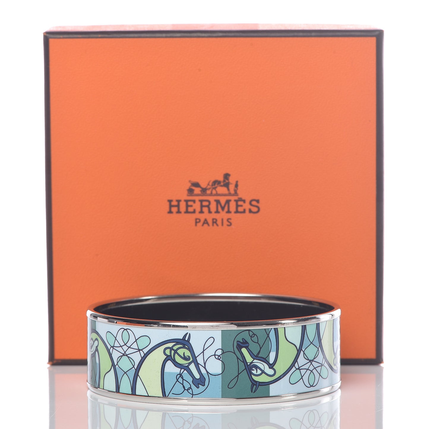 Enamel Printed Wide Coup De Fouet Bracelet 65